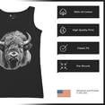 thumbnail image 6 of Bison Portrait Women's Tank Top American Buffalo Head Western Wildlife Nature Majestic Bull Symbol of Strength, 6 of 7