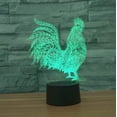 thumbnail image 6 of 3D Night lamp, 3D lamp 3D Illusion Night Lights 3D Airplane Optical Illusion Desk Lamp 7 Color USB Touch Switch Desk Night Light (Rooster), 6 of 7