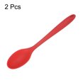 thumbnail image 3 of Cucharas de silicona Uxcell 2Pcs resistentes al calor, utensilio de cocina, cuchara de mezcla para cocinar, mezclar, revolver y servir, roja, 3 of 6