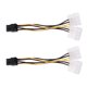 thumbnail image 1 of 2X A Cable adaptador de conector de alimentación de tarjeta gráfica Molex IDE de 4 pines a PCI-E de 6 pines, 1 of 8