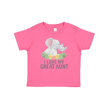 

Inktastic I Love My Great Aunt Cute Elephants and Spring Flowers Gift Baby Boy or Baby Girl T-Shirt