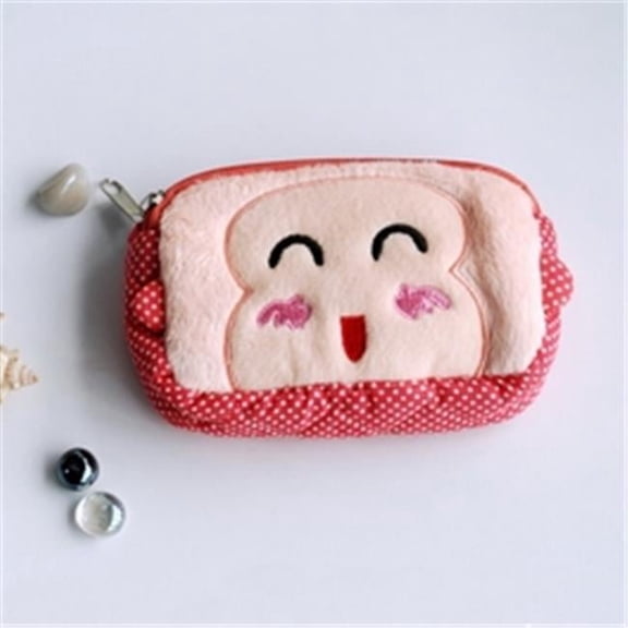 THH409-RED 5.9 x 3.7 x 1.1 in. Ardent Monkey - Embroidered Applique Fabric Art Wallet Purse & Pouch Bag