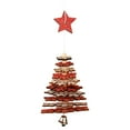 thumbnail image 1 of 3D Snowflake Wooden Ornament Hanging Decoration For Christmas Tree Home Festive Adjustable String Design, 1 of 6