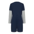 thumbnail image 5 of Doomiva Kids Girls Boys Special Needs Adaptive Clothing Easy Dressing Anti-Strip Romper Long Sleeve Zip Back Jumpsuit Navy Blue Gray 14, 5 of 6