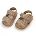 thumbnail image 4 of Zanarzt Baby Boy Sandals Soft Baby Boy Girl Sandals Non Slip Soft Rubber Sole Sandals for Baby Boys Open Toe Outdoor Casual Summer First Walkers Shoes Khaki,US 6, 4 of 7