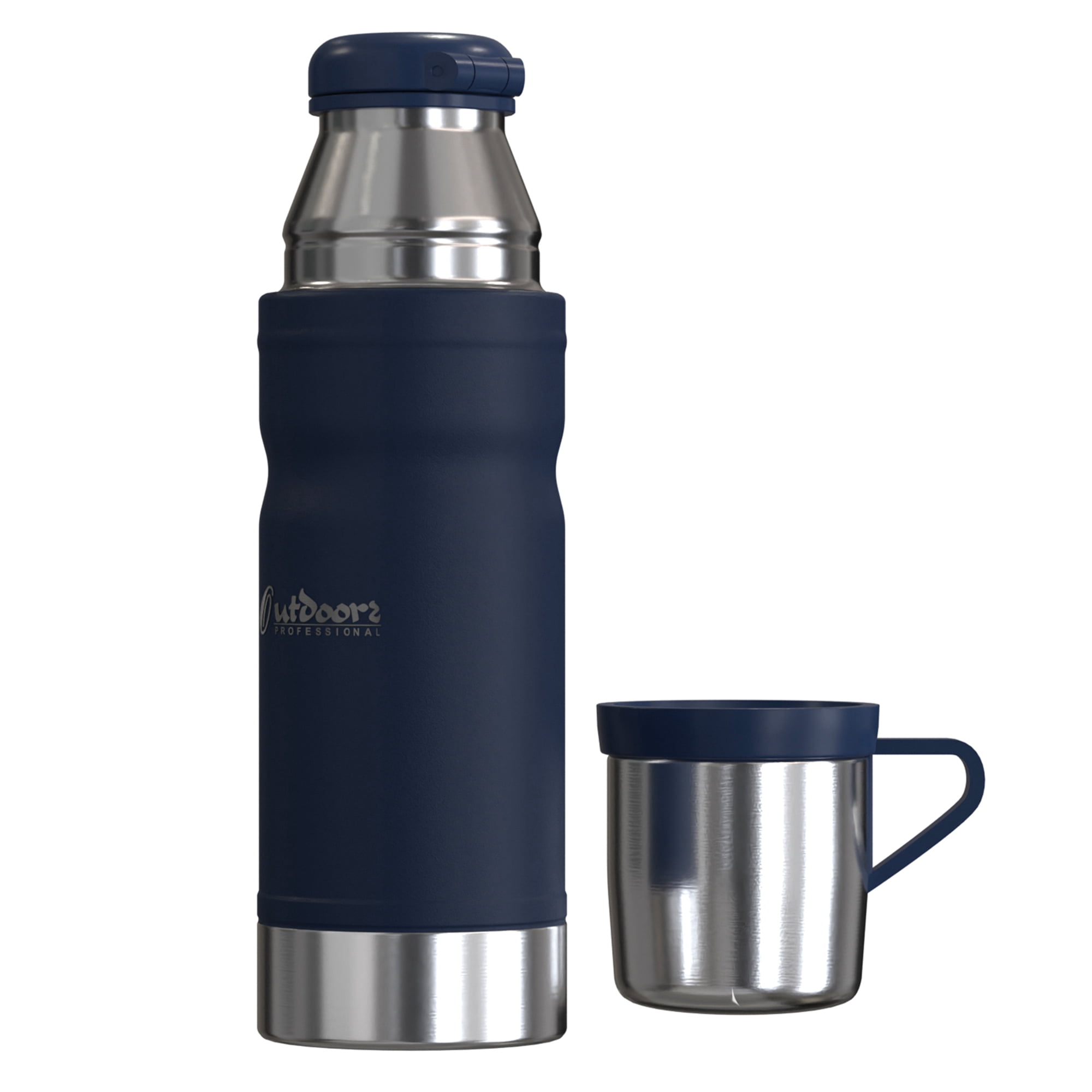 Outdoors Professional 25.3-Oz. (750 mL) Stainless Steel Termo Go Vacuum Bottle (Blue), OUTD9348