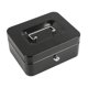 thumbnail image 2 of Hucha metálica con forma de cerdito, caja de almacenamiento de tesoros, contenedor decorativo para dinero en efectivo con acabado liso Negro, 2 of 9