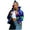 Green, variant on Women's Cropped Puffer Jacket Long Sleeve Zip Up Down Coats Stand Collar Short Padded Coat Winter Print Outerwear (Green 2XL)