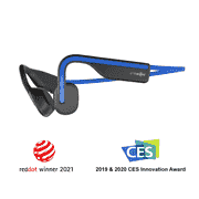 AfterShokz OpenMove Wireless Bone Conduction Headphones Bluetooth Open Ear For Sports (Elevation Blue)