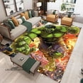 thumbnail image 2 of FUBUKED Green Hero Rug Ultra Soft Cartoon Rugs for Bedroom Bathroom Home Living Room Cute Doormat Crystal Velvet Carpets Floor Sofa Mat, 2 of 9