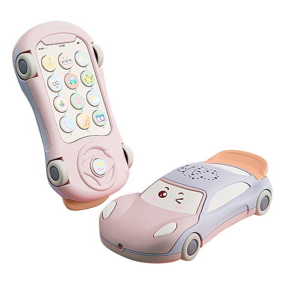 PpgejGEK Jouet Téléphone pour Enfants avec Projection et Musique, Apprentissage Précoce Mobile pour Tout-Petits de 1 à 4 Ans, Lumières Interactives Sonores pour Garçons Filles Cadeau d'Anniversaire Noël