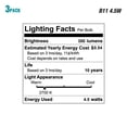 thumbnail image 5 of EcoSmart 40-Watt Equivalent B11 Dimmable LED Light Bulb Soft White (3-Pack), 5 of 7