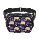 thumbnail image 1 of Fotbe Lavender Flowers Cangurera Cuadrada con Estampado de Doble Capa, Bolsa de Cintura Ajustable Mini para Hombres y Mujeres, 1 of 9