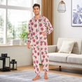 thumbnail image 6 of FORMRS Onesies Pajama for Adults Unisex Hoodie Winter Jumpsuit One Piece Sleepwear, Sizes S-2XL, Cherries Pattern, 6 of 7
