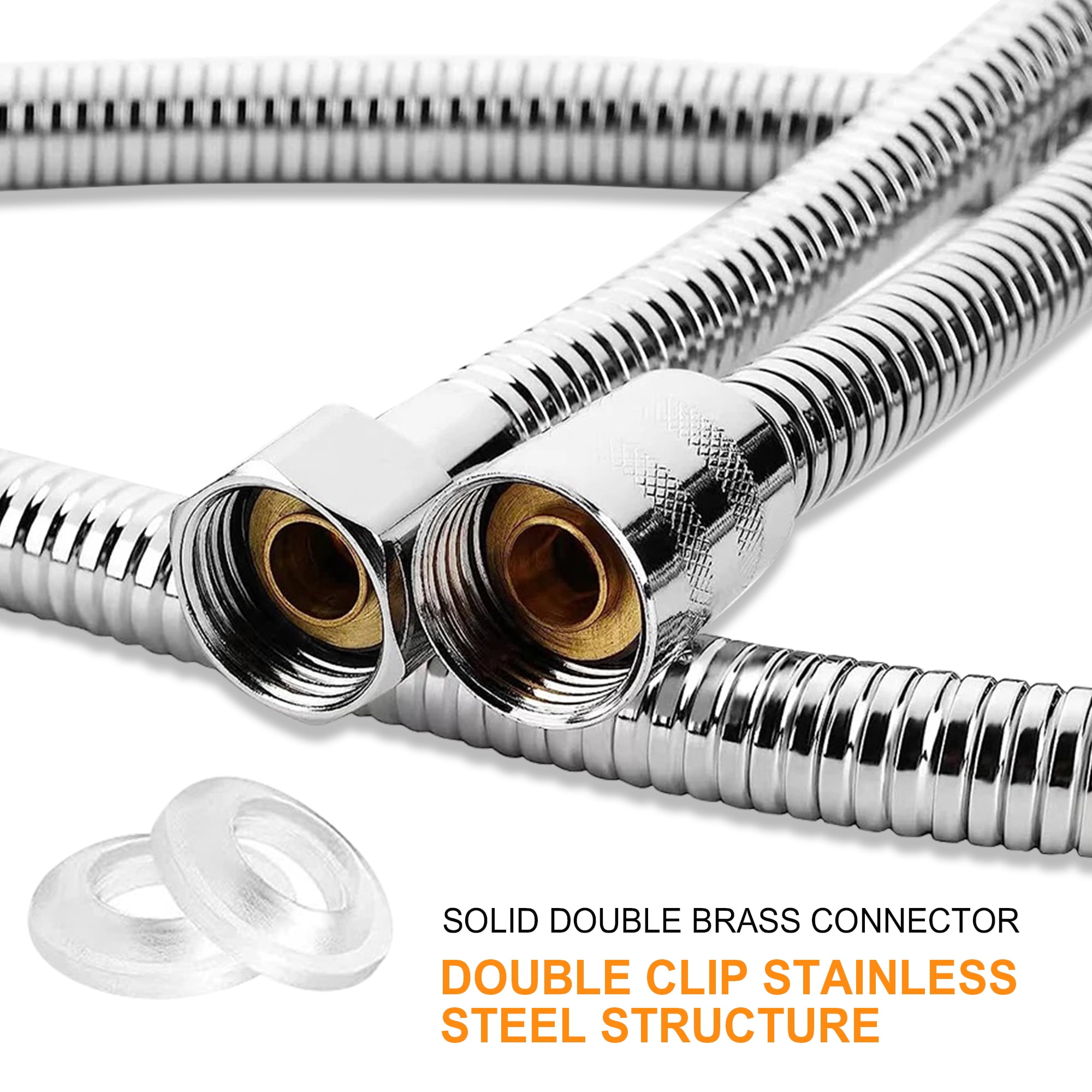 Shower Hose, Shower Hose Extra Long 118 inches Chrome Handheld Shower Head Hose (1 pcs)