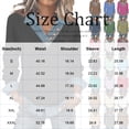 thumbnail image 3 of Women's Long Sleeve Shirts With Denim Collar Cuffs Buttons Decor V-Neck Tops Red XL, 3 of 6