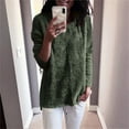 thumbnail image 5 of Sweaters For Women Crew Neck Plush Top Long Sleeve Thin Fashion Pullover Sweater Polyester Green Size S-5Xl Oversized Sweaters For Women, 5 of 6
