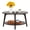 Gray, variant on HarmonyStrings Round Coffee Table 2-Tier Modern Wood Center Table with Storage for Living Room Bedroom or Office Small Space Circle Coffee Table with Sturdy MDF Top & Tapered Legs Easy Assembly,Brown