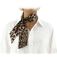 thumbnail image 3 of Unique Bargains 1 Pc Scarf Headband Leopard Neck Scarf for Women Coffee Color, 3 of 5