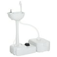 thumbnail image 3 of kleankin Portable Camping Sink Hand Wash Station Basin 4.5 Gallon Tank 6.3 Gallon Recovery Tank & Soap Dispenser for RV, Outdoor, Indoor, HDPE, White, 3 of 10