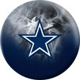 On The Ball Bowling NFL Dallas Cowboys On Fire Undrilled Bowling Ball