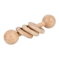 thumbnail image 4 of Wood Baby Rattle, Safe Wood Baby Rattle Teether Toy Promote Tactile Perception  Early Educationl Easy To Use Develop Hands on Ability  for Teething 3 Rings, 4 of 8