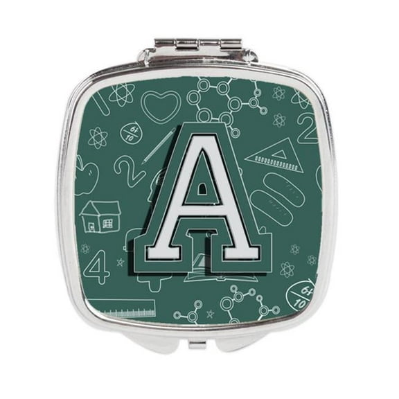 Carolines Treasures  Letter A Back to School Initial Compact Mirror