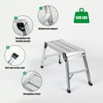 thumbnail image 3 of Jopath Folding Work Platform, Aluminum Drywall Stool Ladder, 330 lbs Load Capacity Heavy Duty Work Bench w/Non-Slip Feet, Ideal for Washing Vehicles, Cleaning, Painting, Decorating, 3 of 10
