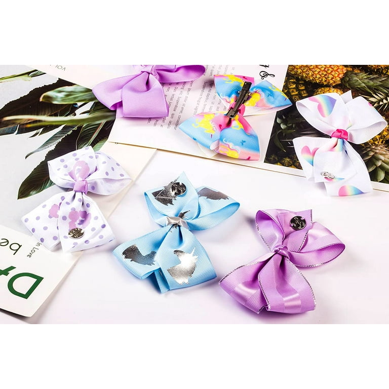 Kalolary 12 Pcs JoJo Siwa Hair Bows, Inches Unicorn Grosgrain