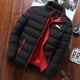 thumbnail image 2 of Chaqueta de algodón con cuello levantado para hombre joven, chaqueta cálida informal de alta calidad, a la moda, para otoño e invierno, novedad de 2024, 2 of 5