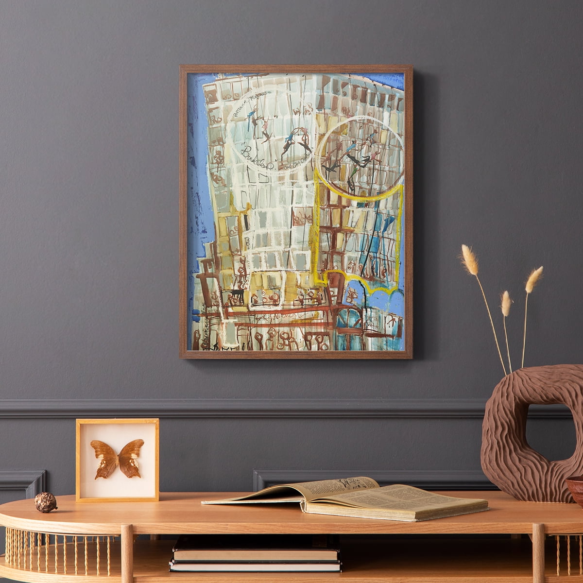 Bandaloo I Framed Print in Brown Solid Wood Framed Print No Nail Hanging