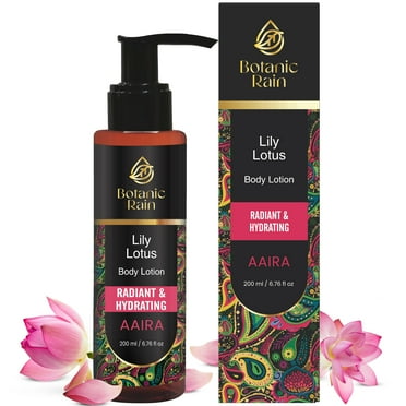 Botanic Rain Organic Body Lotion With Lily & Lotus - Body Lotion For Crepey Skin, Body Lotion For Women, Natural, Vegan and Ayurveda Products