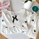 thumbnail image 1 of Conjuntos de pijama holgados para mujer, otoño, acogedores, estilo japonés, cuello cuadrado, universitarios, avanzados, diarios, populares, clásicos, de salón, elegantes., 1 of 6