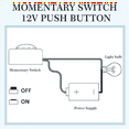thumbnail image 7 of 16 Pcs Momentary Switch Momentary Push Button ON Switch 12V 24V Mount Mini Button Switch, 7 of 7