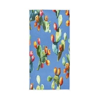 Bath Towel Single-Sided Printed Highly Absorbent Soft Quick Towel for Bathroom Spa Gym & Sports Prickly Pear Fruit