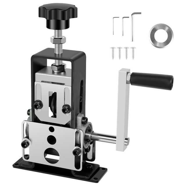 NUAHRHY Wire Stripper Machine Portable Copper Wire Stripper with Hand Crank High Carbon Steel Manual Wire Stripping Machine Multipurpose Wire Stripper Tool for Scrap Copper Wire Recycling