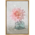 thumbnail image 3 of PixonSign Framed Canvas Print Wall Art Large Pink Peony in Vase Floral Wilderness Illustrations Modern Art Chic Colorful Multicolor Pastel for Living Room, Bedroom, Office - 16"x24" Natural, 3 of 5