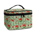 thumbnail image 2 of HELLHERO (8.86"x6.5"x5.9") Cosmetic Bag Space-Efficient Polyester Multi-Function Makeup Organizer Travel Makeup Bag, Watermelon & Strawberry, 2 of 6