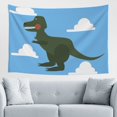 thumbnail image 4 of ZICANCN Funny Tapestry for Bedroom Aesthetic,Cartoon Tyrannosaurus Predator Pattern Wall Tapestry for Living Room 60x40 Inches, 4 of 8