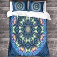 thumbnail image 2 of Mandala Bedding Set, Microfiber D Color Bedding Set Hypoallergenic Duvet Covers with Pillowcases Bohemian, Double, 2 of 5