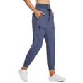 thumbnail image 1 of Pantalones de senderismo ligeros Joggers BALEAF para mujer, color azul L, 1 of 7