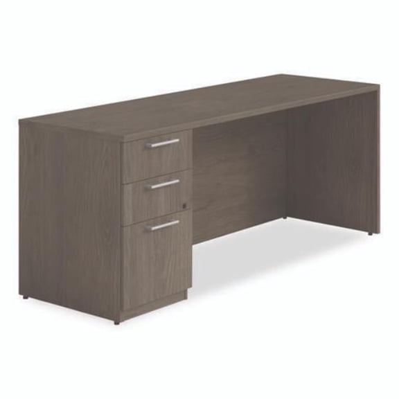 Alera ALESVLSPC7224WA Credenza with Left Pedestal - Walnut