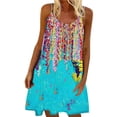 thumbnail image 1 of Vestido HUOGUO de verano para mujer, estampado, casual, sin mangas, 1 of 5
