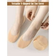 thumbnail image 6 of Luxtrada 3 pairs Women No Show Socks Ultra Low Cut Liner Socks Ice Feeling Socks Nonslip Liner Invisible Hidden Thin Socks (Skin), 6 of 8