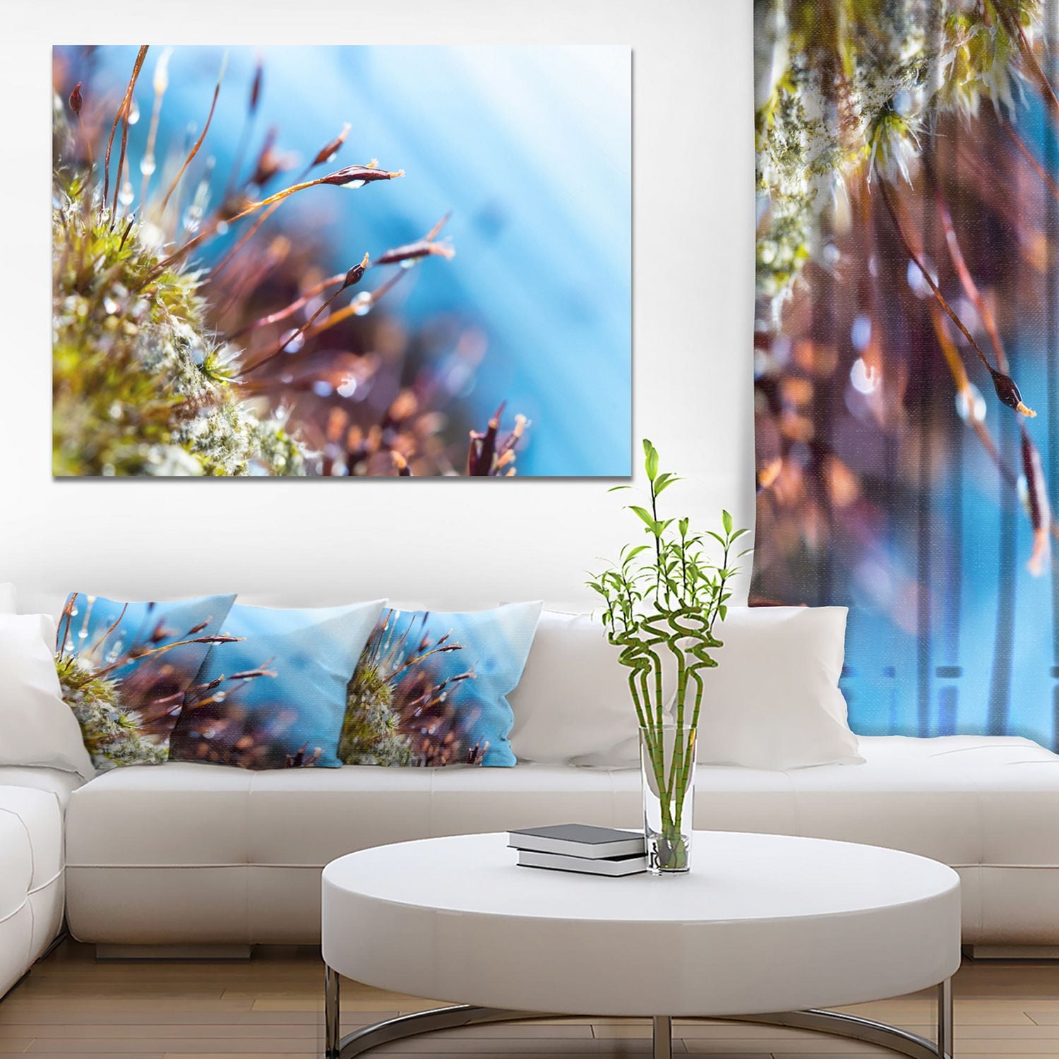Design Art Mousse Fleurs Printemps Été Art Sur Toile