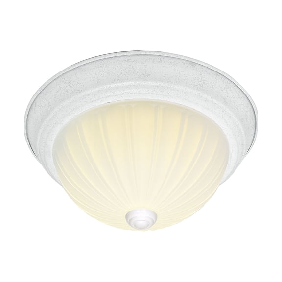 Nuvo 76-127 - 13 1/4"D WHT FIN/FR. MELON GLA