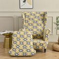 thumbnail image 3 of Wing Back Chair Covers with Arms Piece Slipcovers for Armchair Washable Stretch Print Pattern Wingback Chair Cover Furniture Protector Geometry, 3 of 7