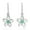 White-green, variant on AeraVida Cute Flower White Seashell and Green Turquoise Inlays Sterling Silver Dangle Earrings