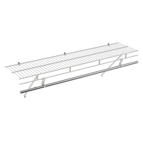 Closet Shelves Wall Mounted with Ventilated Metal Wire Shelving Kit