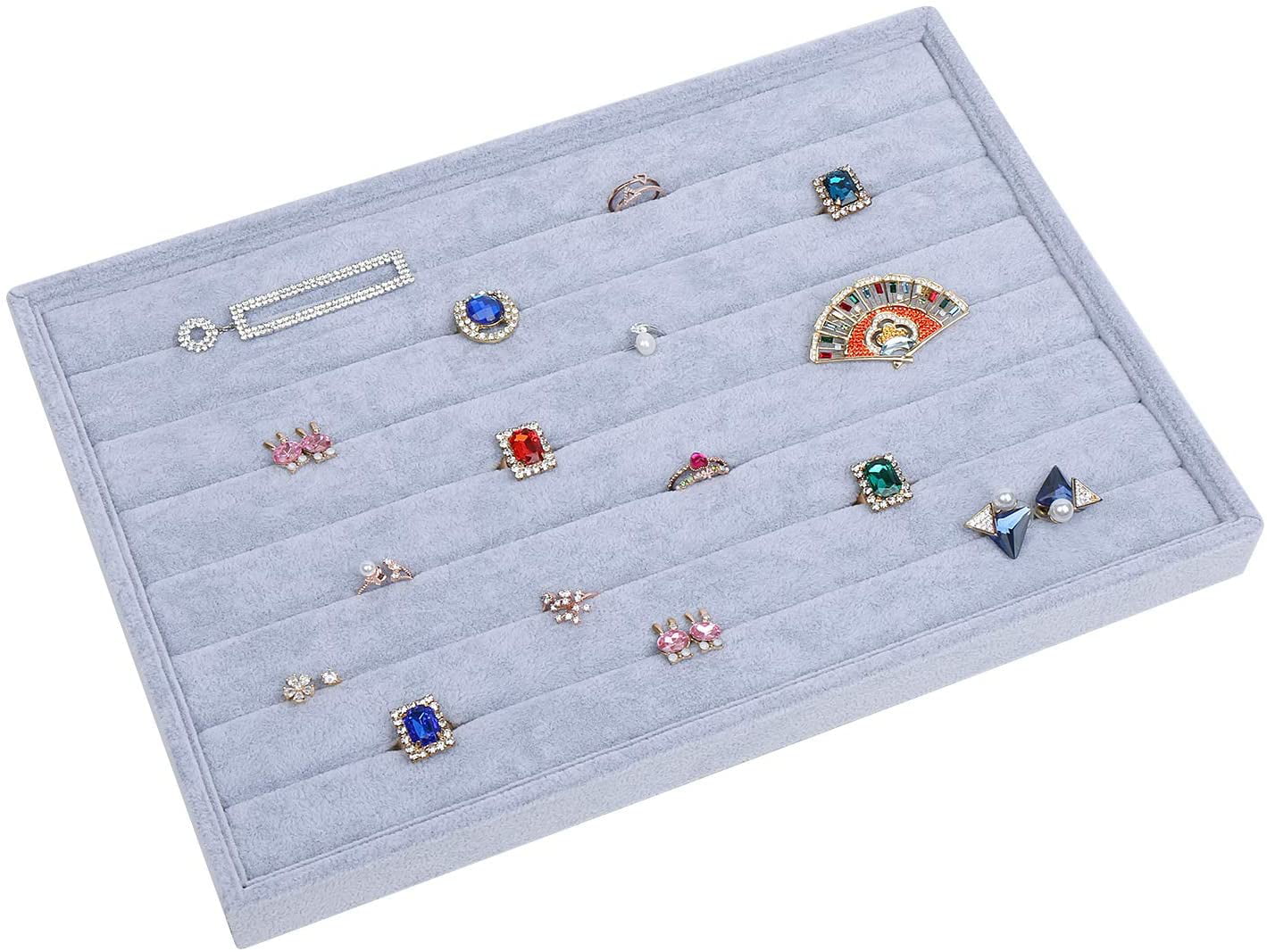 36 1" x 1" Earring Card Pads & Tray Showcase Jewelry Display 7 1/2" x 8 9/16" 
